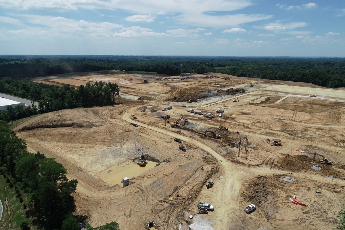 Mass excavation site